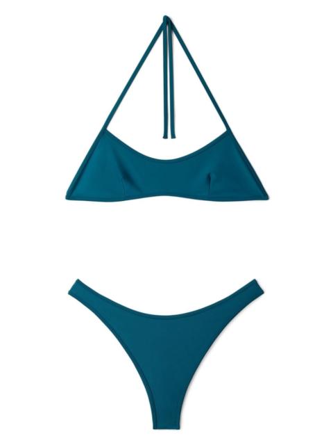 reversible striped bikini set