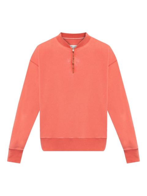 half-zip cotton sweatshirt