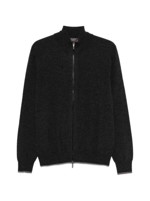 zip-up cardigan