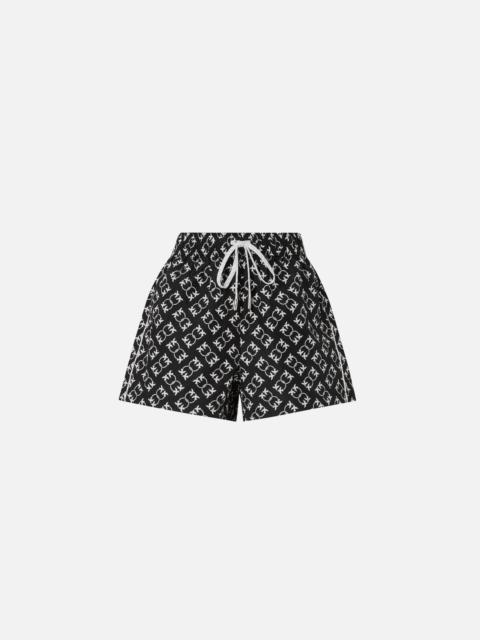SHORTS WITH ALL-OVER LOVE BIRDS LOGO