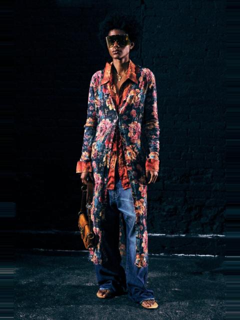 PRINTED SKINNY LONG CARDIGAN