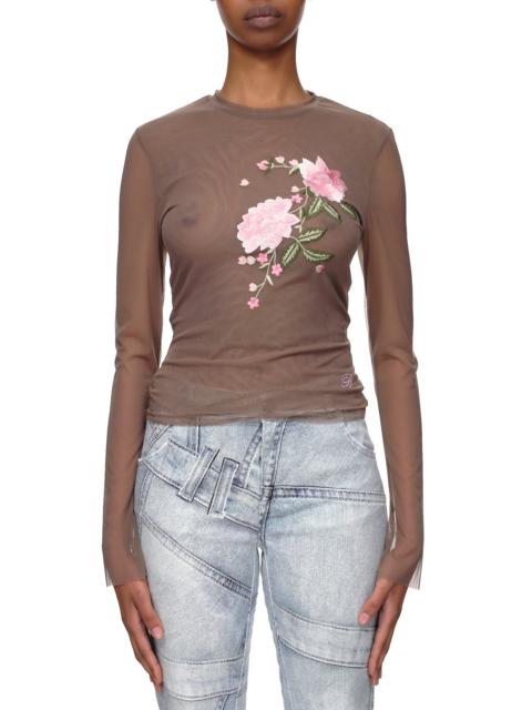 Long Sleeve Embroidered Blouse