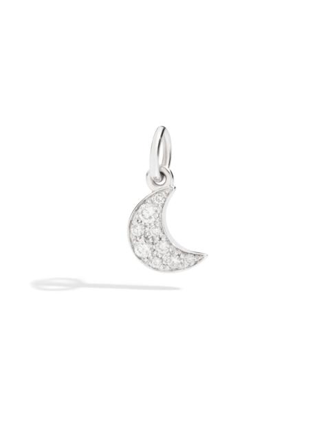 WHITE GOLD & WHITE DIAMOND MOON CHARM
