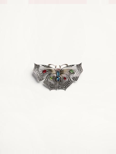 VOULOIRVOLER BROOCH IN METAL AND CRYSTALS