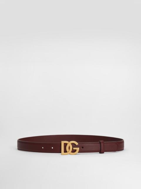 Calfskin belt with DG logo