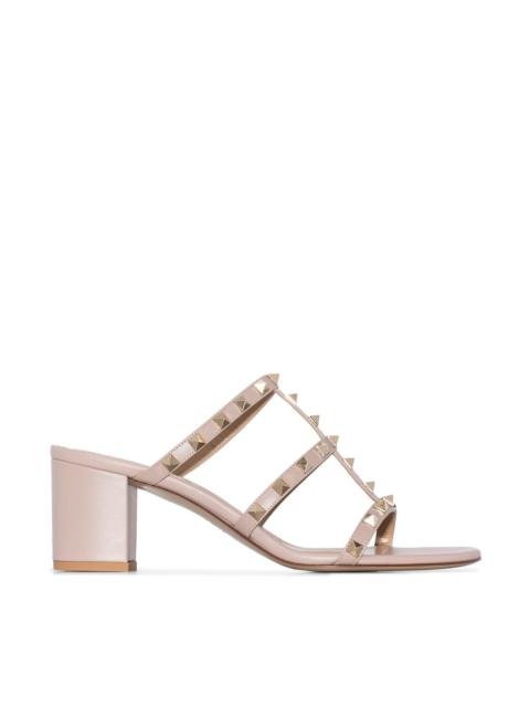 Rockstud leather sandals