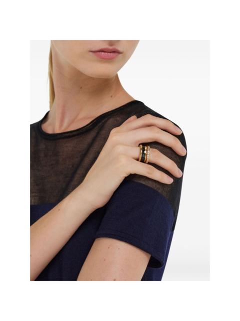 crystal enamel band ring