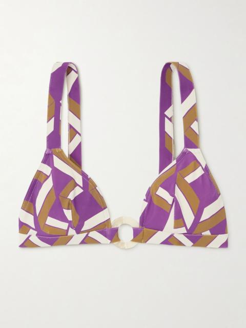 Must embellished printed triangle bikini top Multi