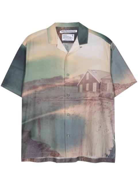 photograph-print cotton-silk blend shirt