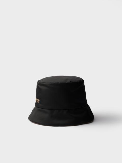 Reversible Re-Nylon and camel-hair bucket hat