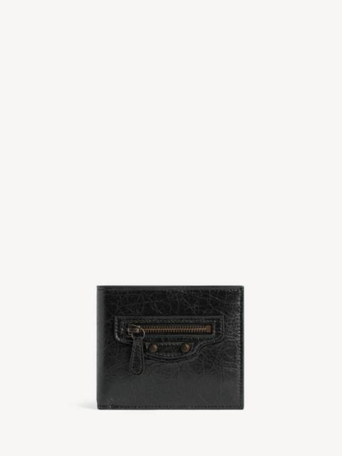 Men's Le City Square Folded Wallet in Black
