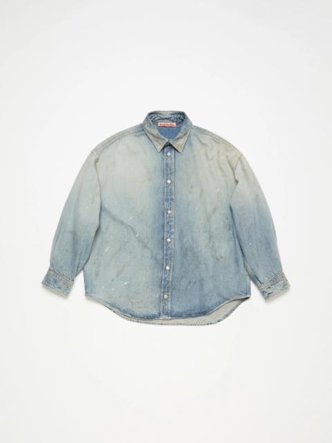 Denim button-up shirt - Light blue