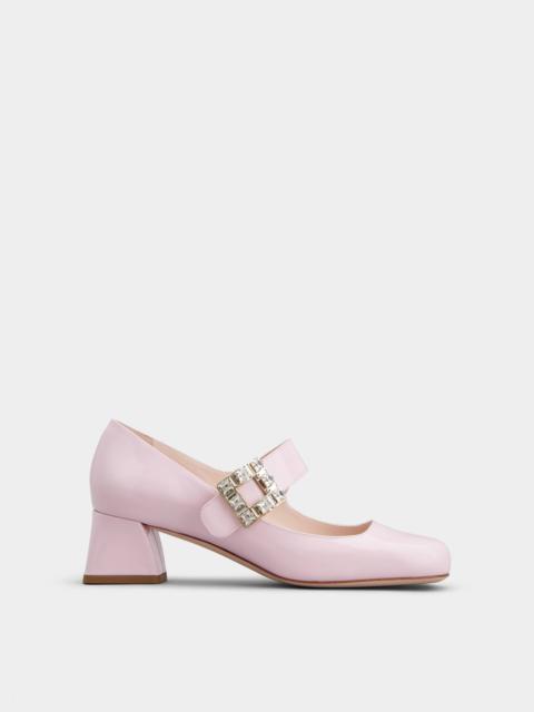 Très Vivier Rhinestone Buckle Babies Pumps