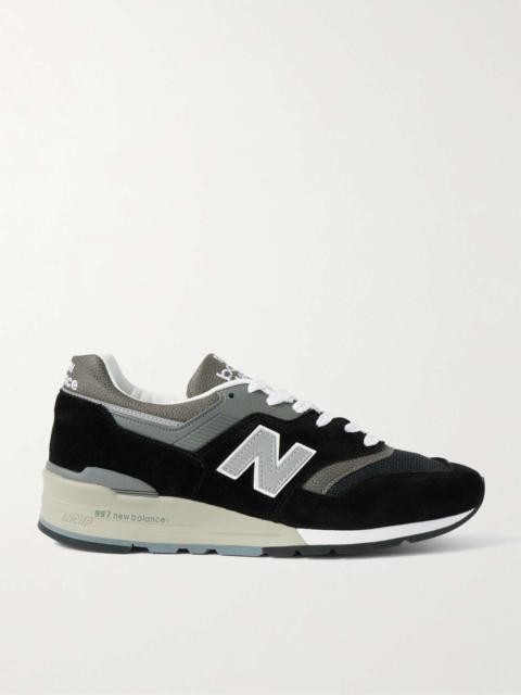 MiUS 997 Suede, Mesh and Leather Sneakers