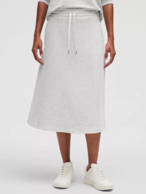 Modal-Blend High-Rise A-Line Midi Skirt
