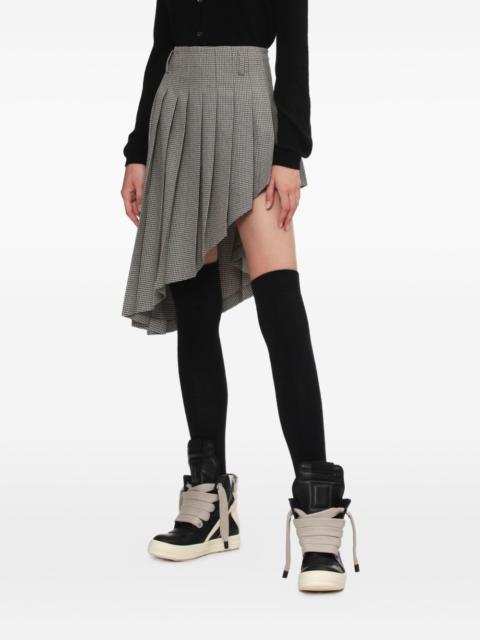 pleated asymmetric skirt
