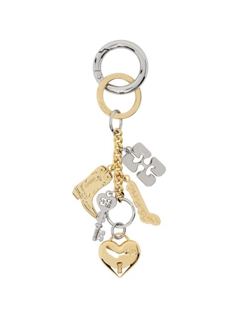 Gold & Silver Bou Charms Keychain