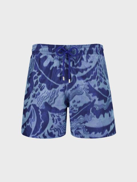 Men Silk Swim Shorts Vagues - Vilebrequin x Maison BUCOL