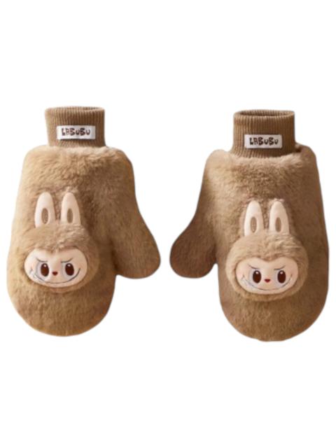 Pop Mart The Monsters Labubu Warm Fluffy Holiday Series Plush Gloves