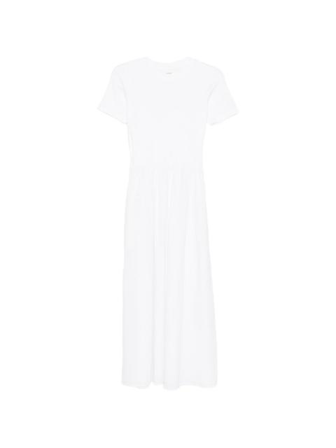 crew-neck midi dress