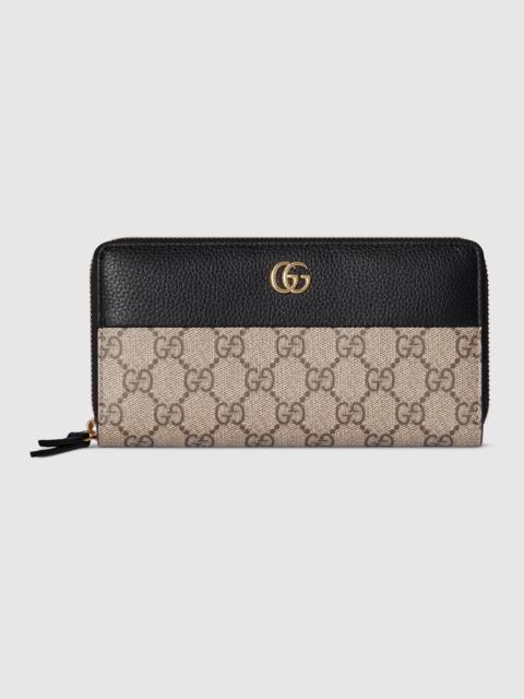 GG Marmont bi-color zip around wallet