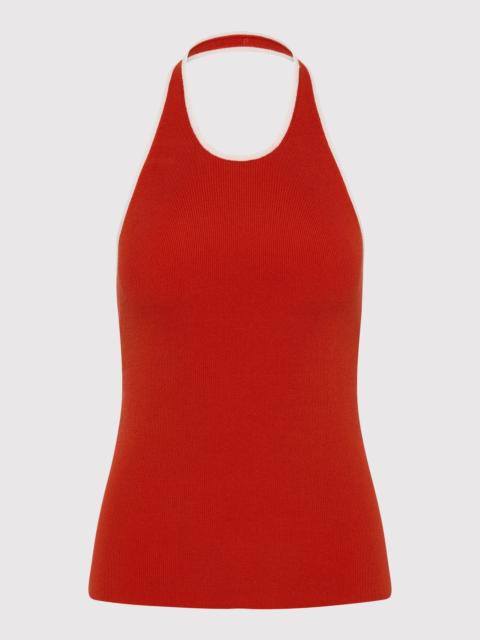 Fine Line Halter Top - Red