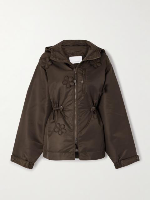 Becky Hooded Appliquéd Padded Shell Jacket