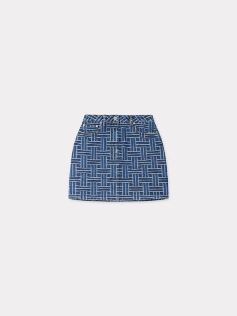 'KENZO Weave' miniskirt in japanese denim