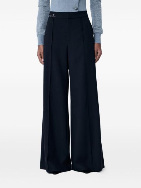 high-waisted wide-leg trousers