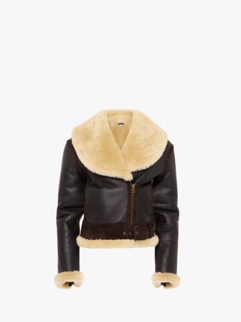 LEATHER AVIATOR JACKET