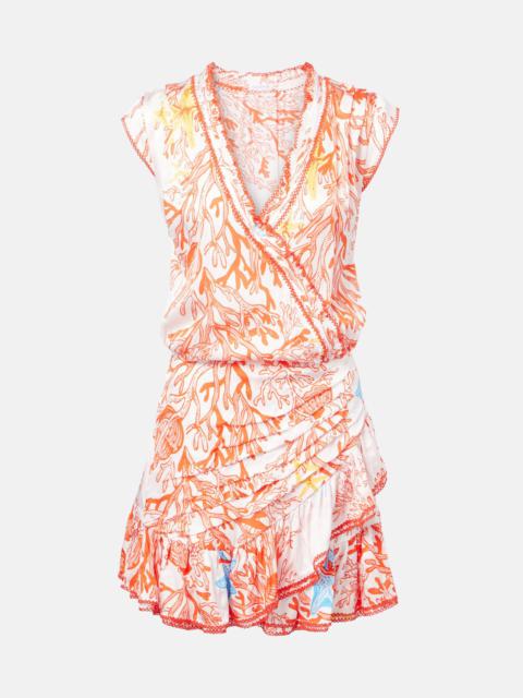 Estelle printed satin minidress