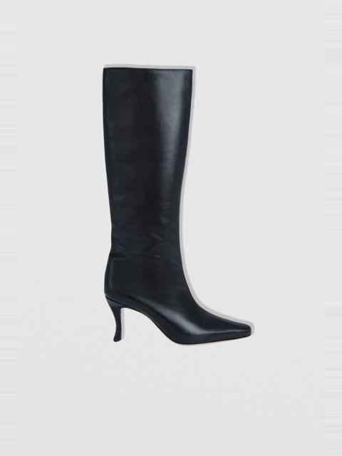 Stevie 42 Black Smooth Calf Leather Knee-High Boot