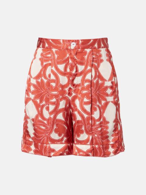Isabelle printed high-rise shorts