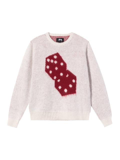 Stussy Dice Mohair Sweater 'Bone'