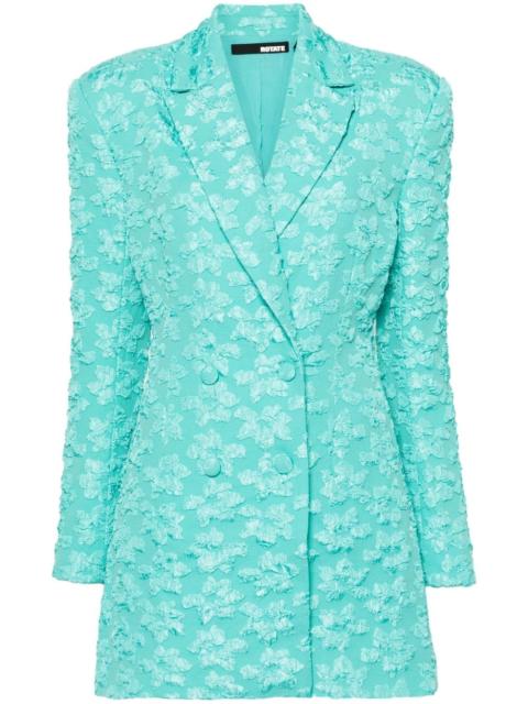 textured double-breasted blazer