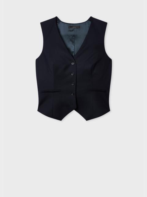 A Suit To Travel In - Women's Navy Wool Travel Waistcoat