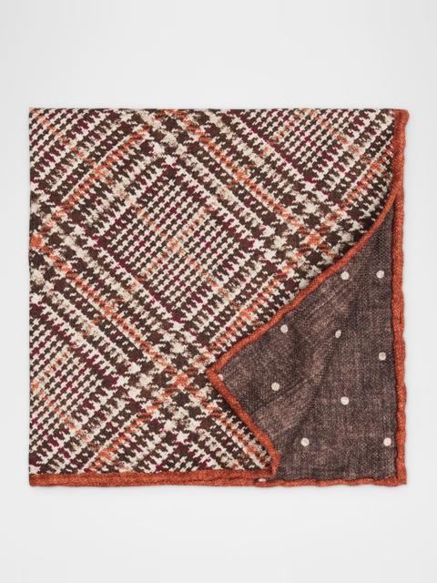 Men's Tartan Check Silk Pocket Square