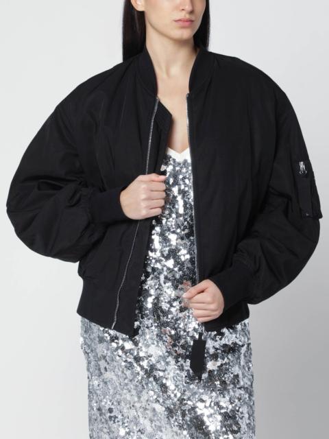Black zip bomber jacket