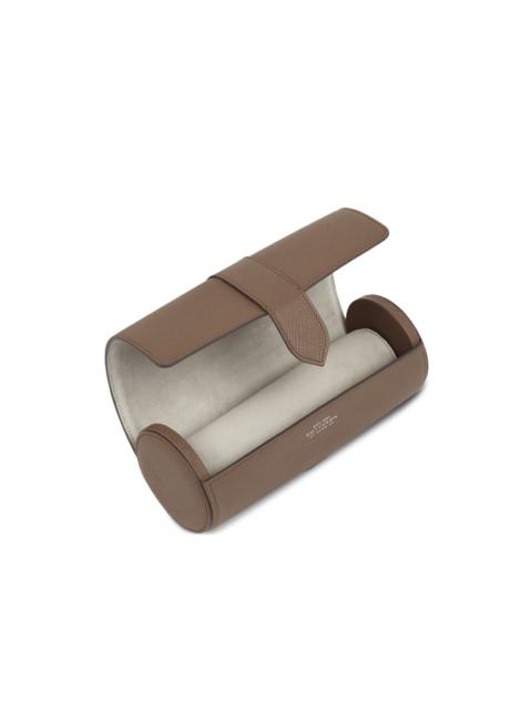 Panama leather watch roll