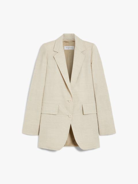 ACACIA1234 Single-breasted wool cloth blazer