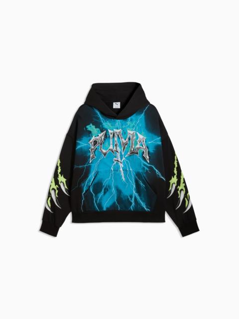 House of Graphics Men's Vintage Cat Boxy Hoodie