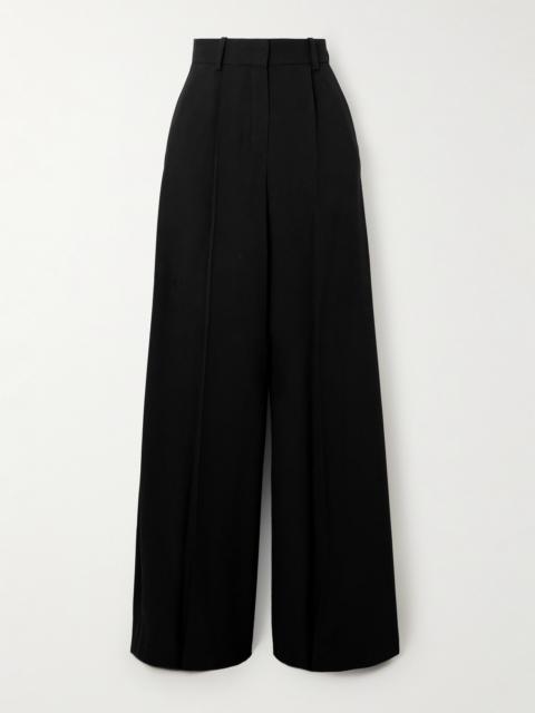 Pleated Cady Wide-leg Pants