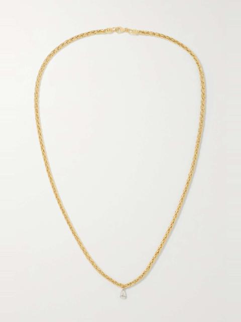18-karat yellow and white gold diamond necklace