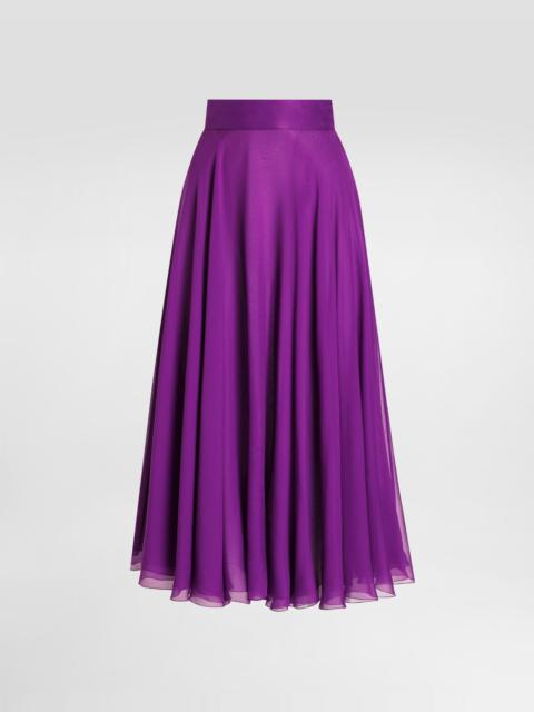 Chiffon midi skirt