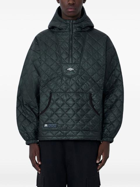 padded half-zip hoodie