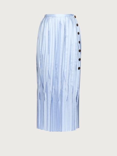 PLEATED SILK SKIRT