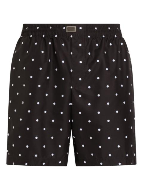 polka dot swim shorts