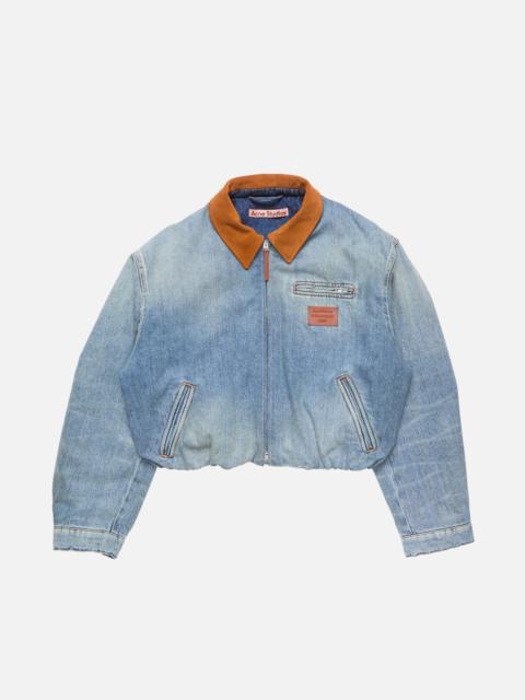 Denim bomber blouson - Mid blue