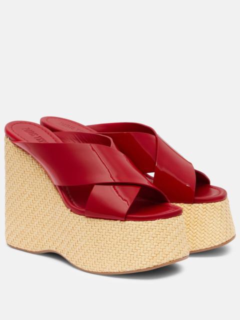 Mara patent leather wedge mules