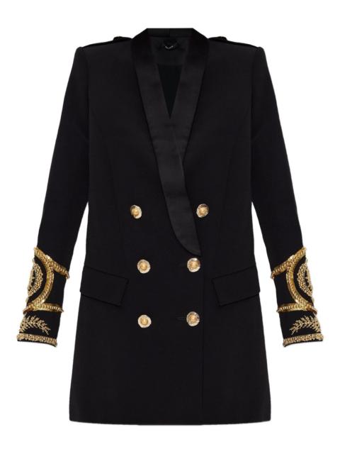 embellished double-breasted dress